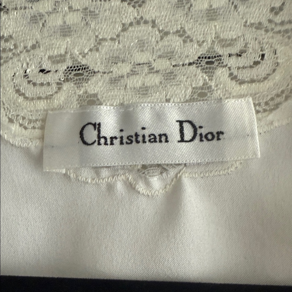 Vintage Christian Dior Lace Satin Robe
